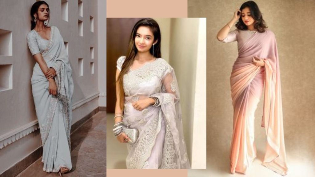 farewell reception and engagement sarees