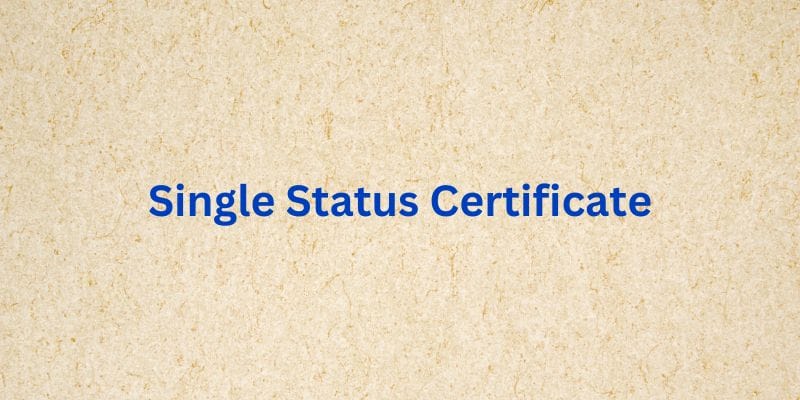 Single Status Certificate